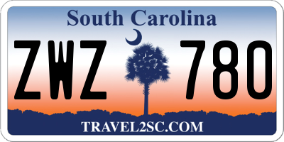 SC license plate ZWZ780