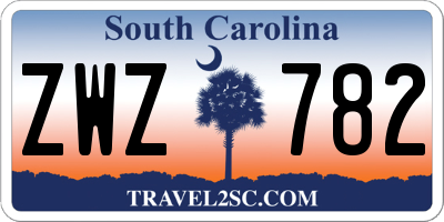 SC license plate ZWZ782
