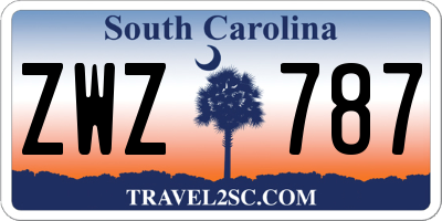 SC license plate ZWZ787