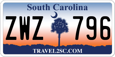 SC license plate ZWZ796