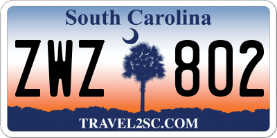 SC license plate ZWZ802