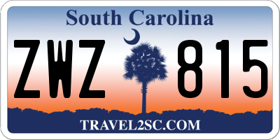 SC license plate ZWZ815
