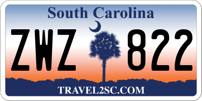 SC license plate ZWZ822