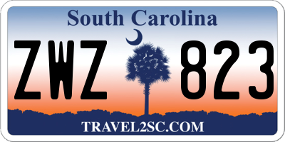 SC license plate ZWZ823