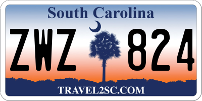 SC license plate ZWZ824