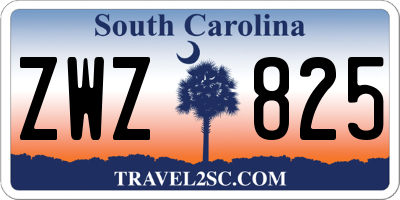 SC license plate ZWZ825