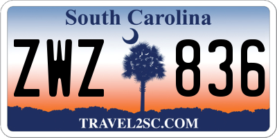 SC license plate ZWZ836