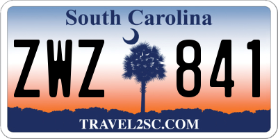 SC license plate ZWZ841