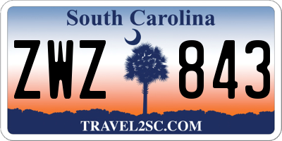 SC license plate ZWZ843