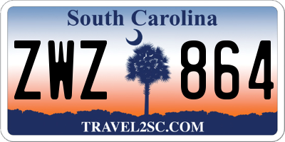 SC license plate ZWZ864