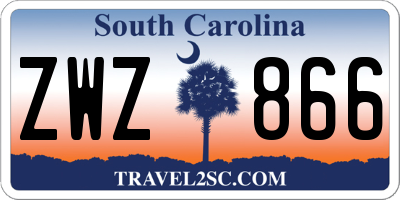 SC license plate ZWZ866