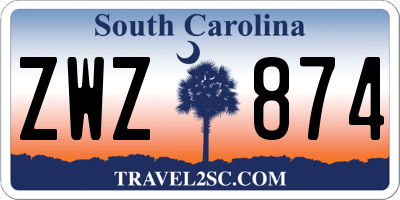 SC license plate ZWZ874