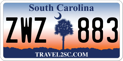 SC license plate ZWZ883