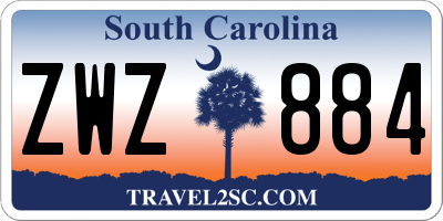 SC license plate ZWZ884