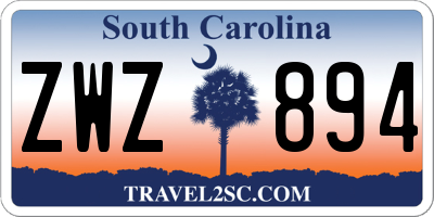 SC license plate ZWZ894