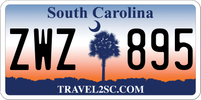 SC license plate ZWZ895
