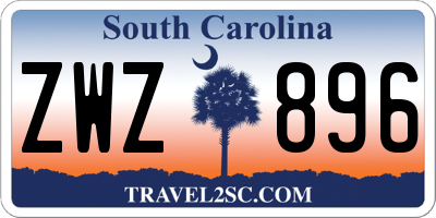 SC license plate ZWZ896