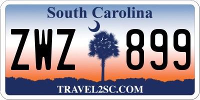 SC license plate ZWZ899