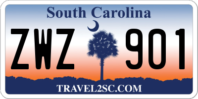 SC license plate ZWZ901