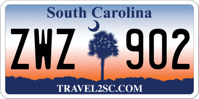 SC license plate ZWZ902