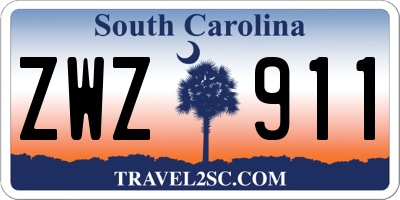 SC license plate ZWZ911
