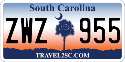 SC license plate ZWZ955