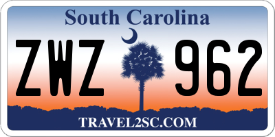 SC license plate ZWZ962