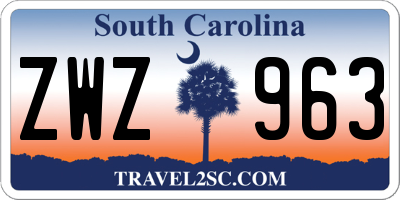 SC license plate ZWZ963