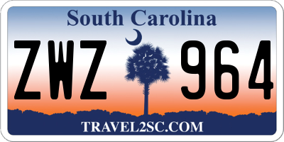 SC license plate ZWZ964