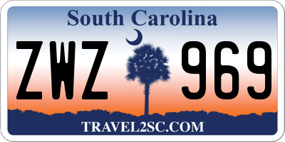 SC license plate ZWZ969