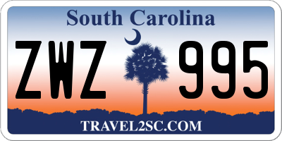 SC license plate ZWZ995
