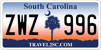 SC license plate ZWZ996