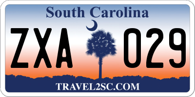 SC license plate ZXA029