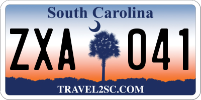 SC license plate ZXA041