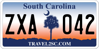 SC license plate ZXA042