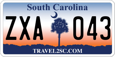 SC license plate ZXA043
