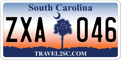 SC license plate ZXA046