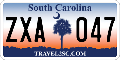 SC license plate ZXA047