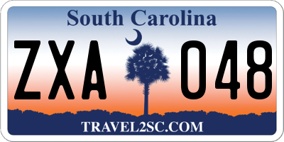 SC license plate ZXA048