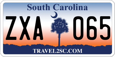 SC license plate ZXA065