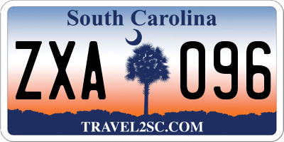 SC license plate ZXA096