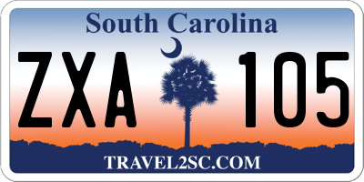 SC license plate ZXA105