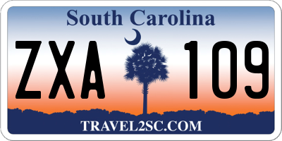 SC license plate ZXA109