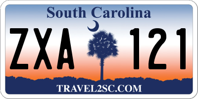 SC license plate ZXA121