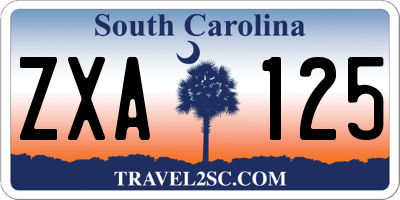 SC license plate ZXA125
