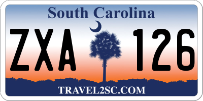 SC license plate ZXA126