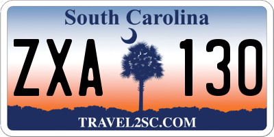 SC license plate ZXA130