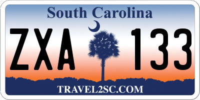 SC license plate ZXA133