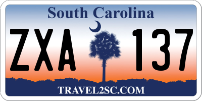SC license plate ZXA137