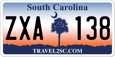 SC license plate ZXA138